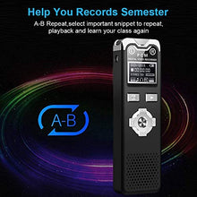 Load image into Gallery viewer, Digital Voice Recorder,CENLUX 8G Double Microphone Noise Reduction Audio Voice Activated Recorder,Up to 120 Hours of Work,Portable Sound Recorder MP3 Player for Lectures/Meetings/Interviews/Learning
