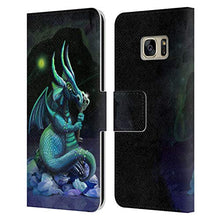 Load image into Gallery viewer, Head Case Designs Officially Licensed Rose Khan Baby Blue Dragons Leather Book Wallet Case Cover Compatible with Samsung Galaxy S7
