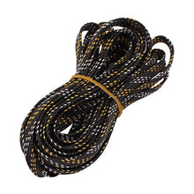 Load image into Gallery viewer, Aexit 8mm PET Tube Fittings Cable Wire Wrap Expandable Braided Sleeving Black Golden Microbore Tubing Connectors 5M Length
