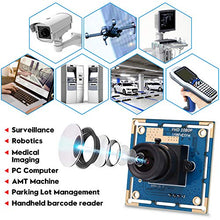 Load image into Gallery viewer, SVPRO 2 Megapixel HD USB Camera Board 1/2.7&#39;&#39; CMOS OV2710 USB Web Camera Module 1920x1080 with 3.6mm Lens Embedded Camera for Security Surveillance Systems
