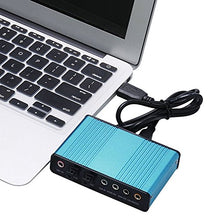 Load image into Gallery viewer, heaven2017 USB 2.0 6 Channel 5.1 Optical Audio External Sound Card for Notebook Laptop PC (Blue)
