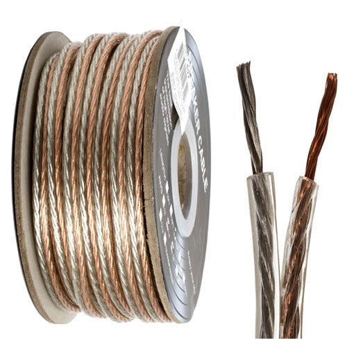 Cmple Loudspeaker Wire 14 AWG 2 Conductor, 100 ft, Clear Color
