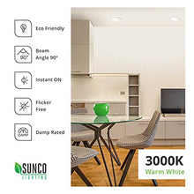 Load image into Gallery viewer, Sunco Lighting 10 Pack 4 Inch LED Recessed Downlight, Baffle Trim, Dimmable, 11W=40W, 3000K Warm White, 660 LM, Damp Rated, Simple Retrofit Installation - UL + Energy Star
