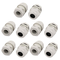 Aexit 10 Pcs Transmission M20x1.5mm 4 Holes Nylon Adjustable Cables Gland Fixing Connector Gray