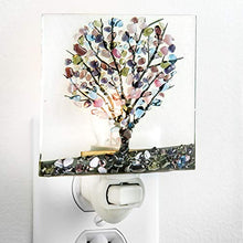 Load image into Gallery viewer, Tree Night Light Decorative Accent Lite Wall Plug in Nightlight for Hallway Bedroom Bathroom Kitchen Nature Themed Home Dcor Blue Purple Green J Devlin NTL 159-2
