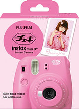 Load image into Gallery viewer, Fujifilm Instax Mini 8+ (Strawberry) Instant Film Camera + Self Shot Mirror for Selfie Use - International Version (No Warranty)
