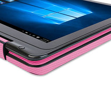 Load image into Gallery viewer, Skinomi Pink Carbon Fiber Full Body Skin Compatible with Asus Transformer Book Flip (TP200SA)(Full Coverage) TechSkin with Anti-Bubble Clear Film Screen Protector
