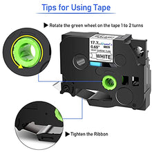 Load image into Gallery viewer, SuperInk 4 Pack Compatible for Brother HSe-241 HSe241 HS-241 HS241 Black on White Heat Shrink Tube Label Tape use in PT-D400 PT-D600 PT-E300 PT-E500 PT-P750WVP Printer (0.69&#39;&#39;x 4.92ft, 17.7mm x 1.5m)
