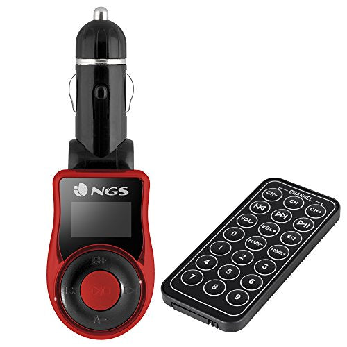 NGS - Car MP3 Player NGS MREMMP0047 SPARK V2 FM USB SD/MMC Black Red