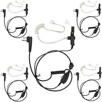ProMaxPower 1-Wire Surveillance Acoustic Tube PTT Earpiece for Motorola Two-Way Radios CP200 CLS1110 CLS1410 RDM2070D RMU2080 VL50 (5-Pack)