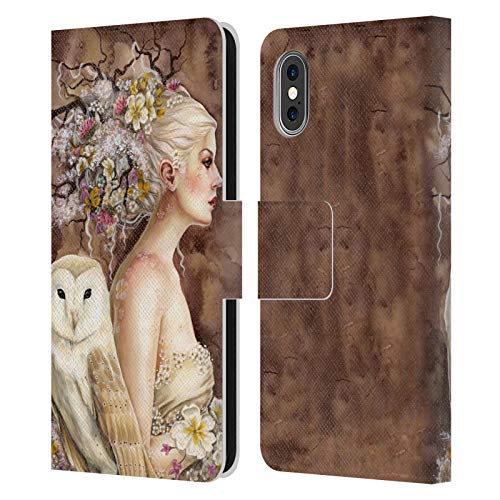 Head Case Designs Officially Licensed Selina Fenech Bloddewued in Bloom Fantasy Leather Book Wallet Case Cover Compatible with Apple iPhone X/iPhone Xs