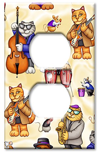 Outlet Cover Wall Plate - Jazz Cats - Image by Dan Morris