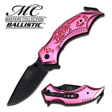 Load image into Gallery viewer, SCORPION AO RESCUE FOLDING KNIFE - PINK w/ RED SCORPION DESIGN
