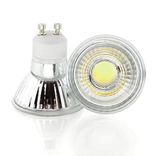 Load image into Gallery viewer, Mengjay 4 Pcs GU10 LED Bulb, 5W Equivalent 35W Halogen, 6000K UL Listed, COB Flood Spotlight 400LM, AC 110V CRI 75, GU10 Base
