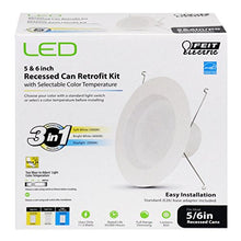 Load image into Gallery viewer, FEIT LEDR56/4WYCA 850 Lumen 5-6 Inch Dimmable Retrofit Kit 3-IN-1-3000/4000/5000K
