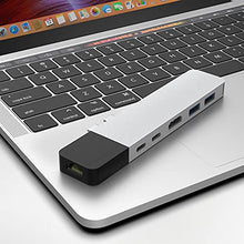 Load image into Gallery viewer, HyperDrive USB C Hub, NET 6-in-2 for MacBook Pro Air, Multi-Port USB-C Dongle, Gigabit Ethernet, 40Gbps 100W, 5Gbps 60W, 4K30Hz HDMI
