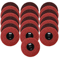 Shark Industries PN-13020 25-Pack Burgundy/Medium Quick Change Surface Conditioning Discs, 3 Diameter  Medium Grit for Sanding, Finishing, Rust Removal & More on All Metals (25 Discs)