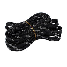 Load image into Gallery viewer, Aexit 12mm Dia Tube Fittings Tight Braided PET Expandable Sleeving Cable Wrap Sheath Black Silver Microbore Tubing Connectors Tone 32Ft
