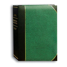 Load image into Gallery viewer, Pioneer Mini Ledger Le&#39; Memo Bound Photo Album, Solid Hunter Green Color Covers with Gold Accents, Holds 50 5&quot; x 7&quot; Photos, 1 Per Page.
