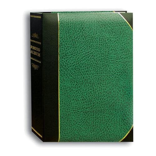 Pioneer Mini Ledger Le' Memo Bound Photo Album, Solid Hunter Green Color Covers with Gold Accents, Holds 50 5