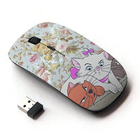 KawaiiMouse [ Optical 2.4G Wireless Mouse ] Kittens Floral Wallpaper Cartoon Cat