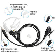 Load image into Gallery viewer, Tenq Covert Acoustic Tube earpiece Headset with PTT and Microphone for Yaesu Vertex VX-6R 7R 6E 7E 120 127 170 177 Two Way Radio

