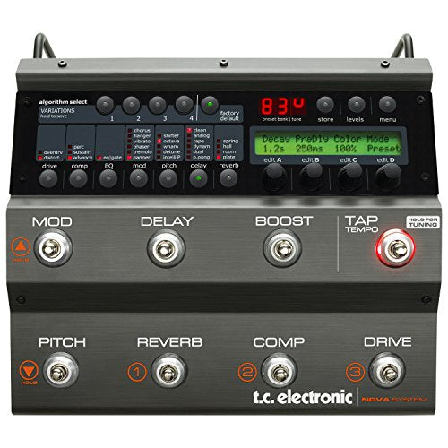 TC Electronic NOVA System EU, Exceptional Compact Floor-Based Processor for Guitar Effects with 6 FX Blocks, Analog Drive and Flexible Operation (963200051)