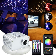 Load image into Gallery viewer, 10W APP Controlled Car Use Fiber Optic Light Star Ceiling Kit Twinkle, LED RGBW Engine Driver with 28key RF Remote Control (150pcs0.03in6.5ft)
