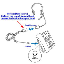 Load image into Gallery viewer, Phone Headset Compatible with Cisco 7945, 7960, 7961, 7962, 7965 and Adapter Cord - Cost Effective Customer Service Binaural Headset + RJ9 Headset Cord
