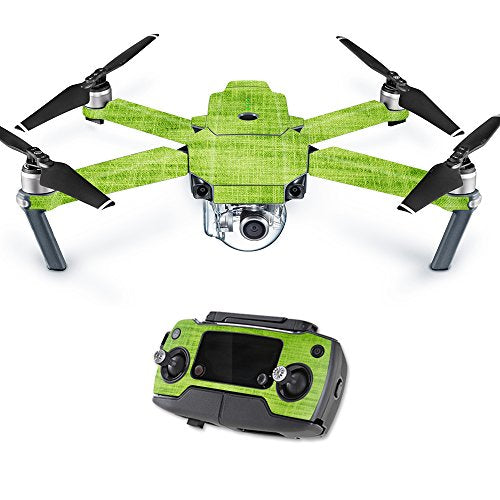 MightySkins Skin Compatible with DJI Mavic  Green Fabric | Protective, Durable, and Unique Vinyl Decal wrap Cover | Easy to Apply, Remove, and Change Styles | Made in The USA