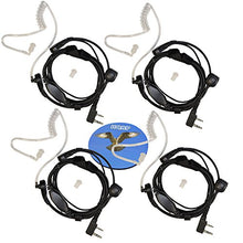 Load image into Gallery viewer, HQRP 4-Pack Acoustic Tube Earpiece PTT Throat Mic Headset for PUXING PX-777 / PX-777+ / PX-666 / PX-888 / PX-888K / PX-328 / PX-333 / PX-999 / PX-555 + HQRP Coaster
