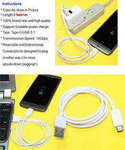 Load image into Gallery viewer, USB 3.1 to USB 3.0 Male Reversible Sync Data Cable Cord for ZTE Imperial Max Z963U Cellphone - Fast Charging
