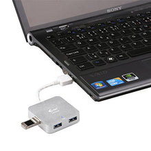 Load image into Gallery viewer, I-Tec USB 3.0 Metal Passive HUB 4 Port ohne Netzadapter fr Notebook Ultrabook Tablet PC Untersttzen Win und Mac OS
