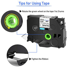 Load image into Gallery viewer, USUPERINK 1PK Compatible for Brother HSe-251 HSe251 HS-251 HS251 Black on White Heat Shrink Tube Label Tape use in PT-D600 E500 E500VP E550W PT-P700 PT-P750WVP Printer (0.92&#39;&#39;x 4.92ft, 23.6mm x 1.5m)
