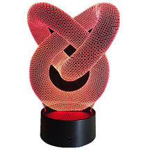 Load image into Gallery viewer, Love Knot Abstract Circle Spiral 3D Bulbing Night Light Magic Shape Illusions 7Colors Change Decor Lamp
