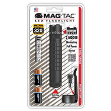 Load image into Gallery viewer, Maglite Mag-Tac LED 2-Cell CR123 Flashlight - Crowned-Bezel, Matte Black
