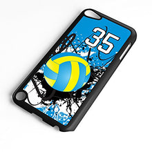 Load image into Gallery viewer, iPod Touch Case Fits 6th Generation or 5th Generation Volleyball #9200 Choose Any Player Jersey Number 34 in Black Plastic Customizable by TYD Designs
