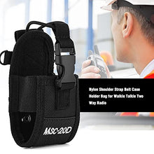 Load image into Gallery viewer, Zerone Portable Walkie Talkie Nylon Belt Case Bag with Adjustable Shoulder Strap Two Way Radio Holder Holster for MSC-20D
