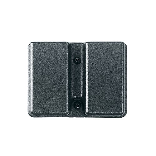Uncle Mike's Kydex Off-Duty and Concealment Accessory Double Stack Double Mag Case (Black) with Belt Loop
