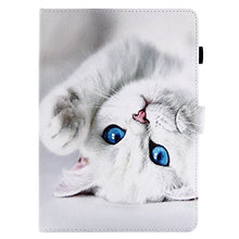 Load image into Gallery viewer, Case for iPad Pro 9.7 Inch 2016, Cookk [Card Slots] [Auto Sleep/Wake] Lightweight Premium PU Leather Folio Stand Cover for Apple iPad Pro 9.7 Inch 2016 Model A1673/A1674/A1675, White Cat
