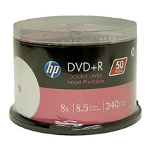 Load image into Gallery viewer, Hp DVD+R Dl Double Layer 8X 8.5Gb White Inkjet Printable 50 Pack in Spindle
