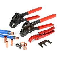 IWISS Combo Angle Head PEX Pipe Crimping Tool Kits Used for 1/2