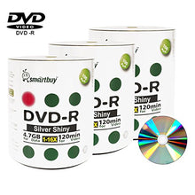 Load image into Gallery viewer, Smartbuy 300-disc 4.7gb/120min 16x DVD-R Shiny Silver Blank Data Recordable Media Disc

