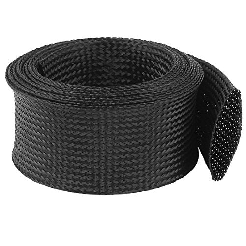 Aexit 64mm PET Wiring & Connecting Cable Wire Wrap Expandable Braided Sleeving Heat-Shrink Tubing 3 Meter