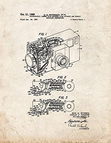 Photographic Camera With Metered Film Advance And Double Exposure Prevention Patent Print Old Look (18