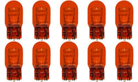CEC Industries #7443NA (Amber) Bulbs, 12/12 V, 21/5 W, W3x16q Base, T-6.5 shape (Box of 10)
