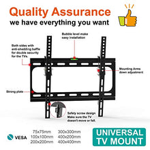 Load image into Gallery viewer, Mount Plus T400-DV Ultra Low Profile Tilt Wall Mount for 26&quot; to 55&quot; Screen TV with Floating Entertainment Shelf for Cable Box, DVR, Game Console | Two Stud Installation | VESA 75x75mm to 400x400mm
