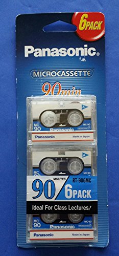 Panasonic RT-906MC Microcassette.6-Pack. 90min capacity for each tape.