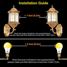 Load image into Gallery viewer, HEKEE Dusk to Dawn Sensor Light Bulbs LED A19 810 Lumens, Outdoor Porch Lights, 60 Watt Equivalent, Warm White 2700K Soft White Security Bulb(Auto on/Off), E26 Screw Base(4 Pack)
