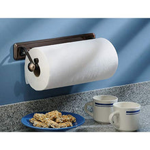 Load image into Gallery viewer, iDesign York Steel Wall Mounted Paper Towel Holder Paper Towel Dispenser for Kitchen, Bathroom, Laundry Room, Office, Bronze
